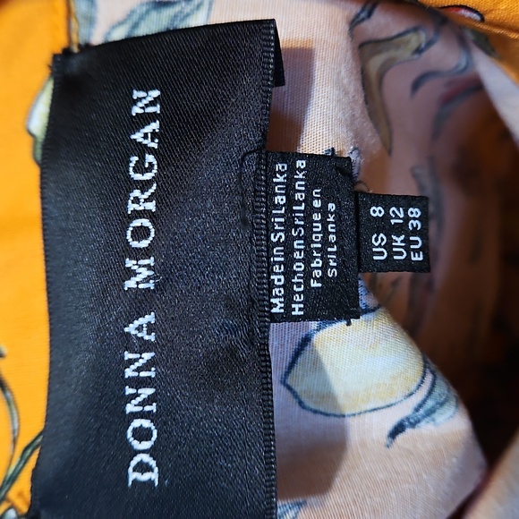 NWOT Donna Morgan Button Front Fruit Print Boho Mini Dress - Picture 8 of 9